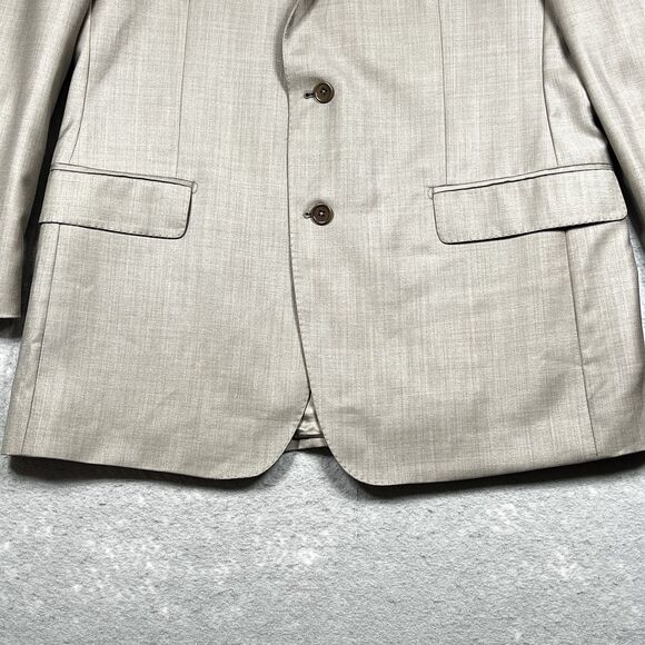 Ermenegildo Zegna Blazer Mens Size 42 Brown Jacket Two Buttons Made In Italy - Picture 3 of 16